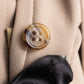 "BURBERRY" Military detail belted maxi length trench coat