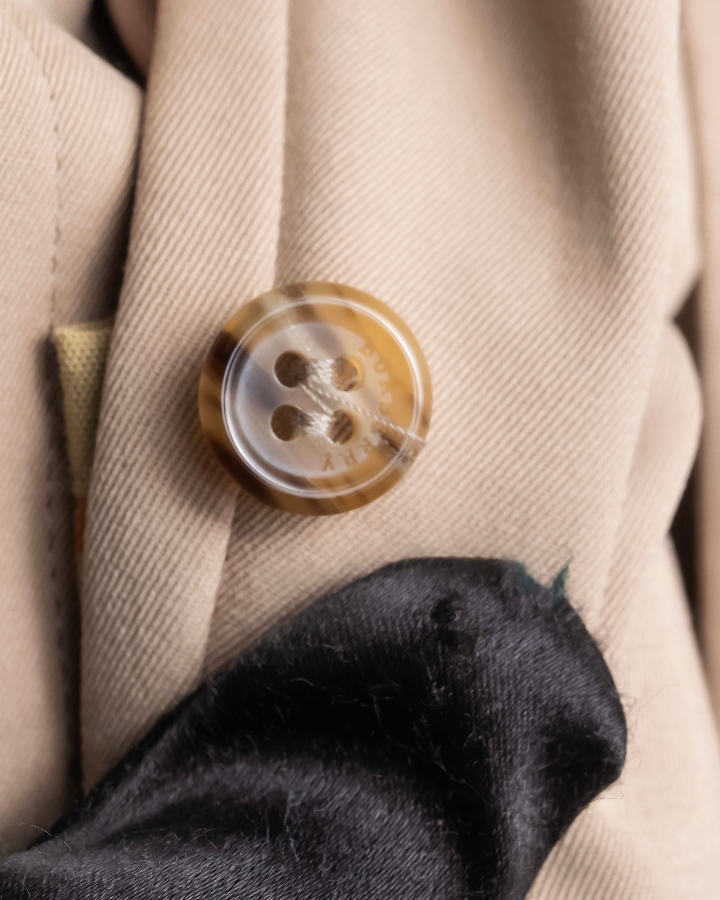 "BURBERRY" Military detail belted maxi length trench coat