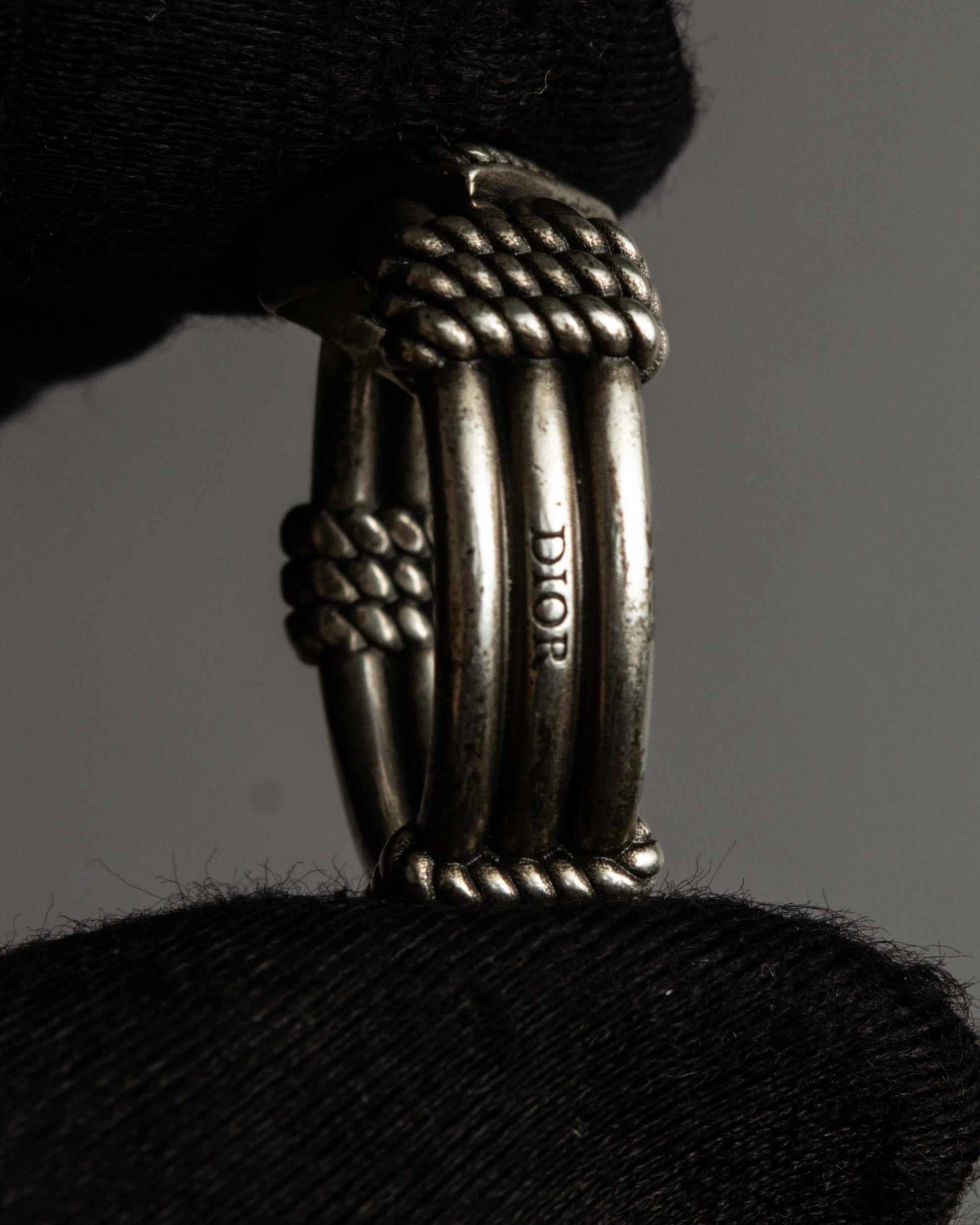 "Christian Dior" Buffalo design silver ring