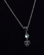 "GUCCI" Heart motif silver necklace