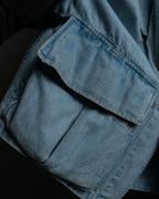 "COMOLI" Flap pocket design oversized denim jacket