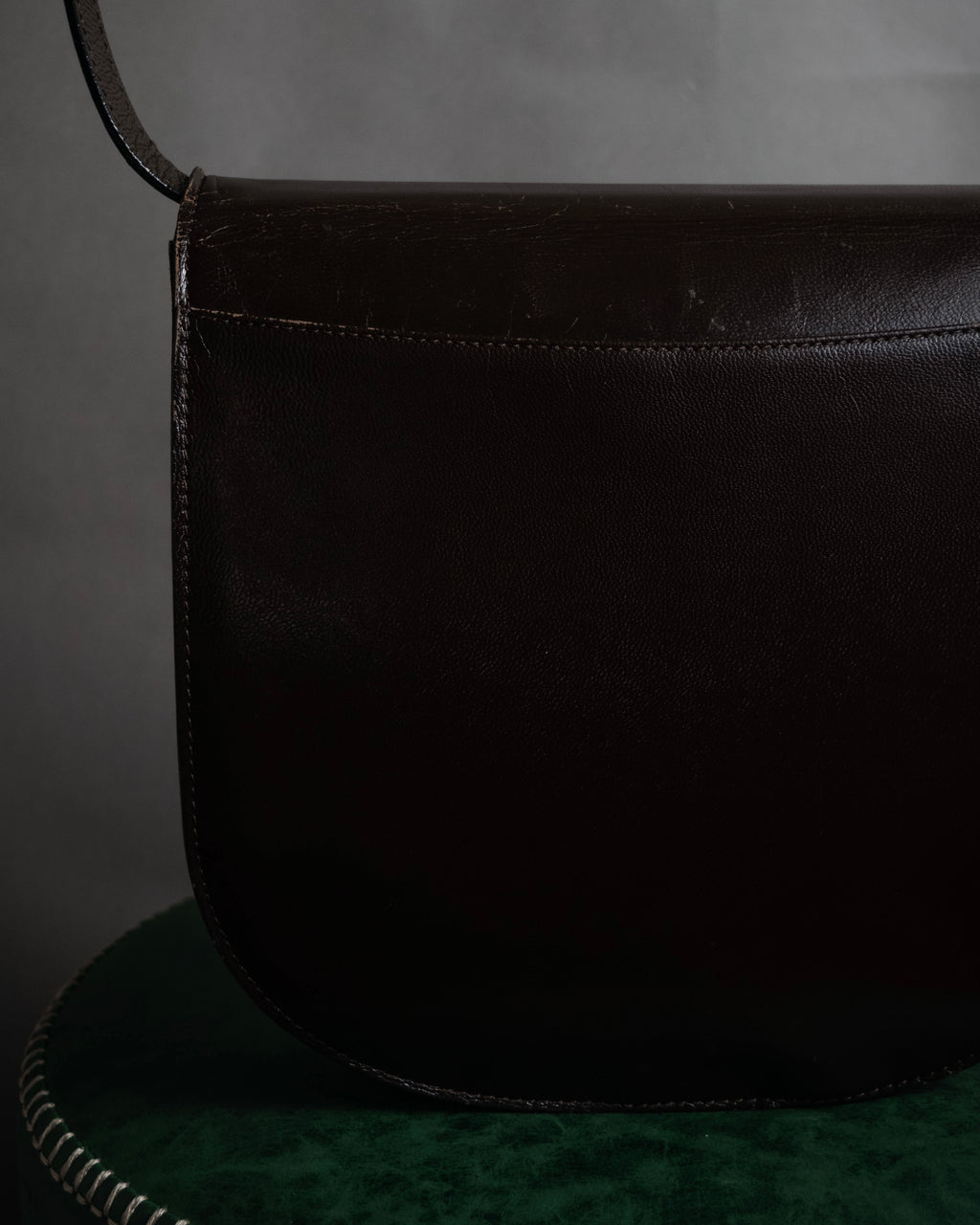 “Yves Saint Laurent” 80’s-90’s Cassandre embossed shoulder bag