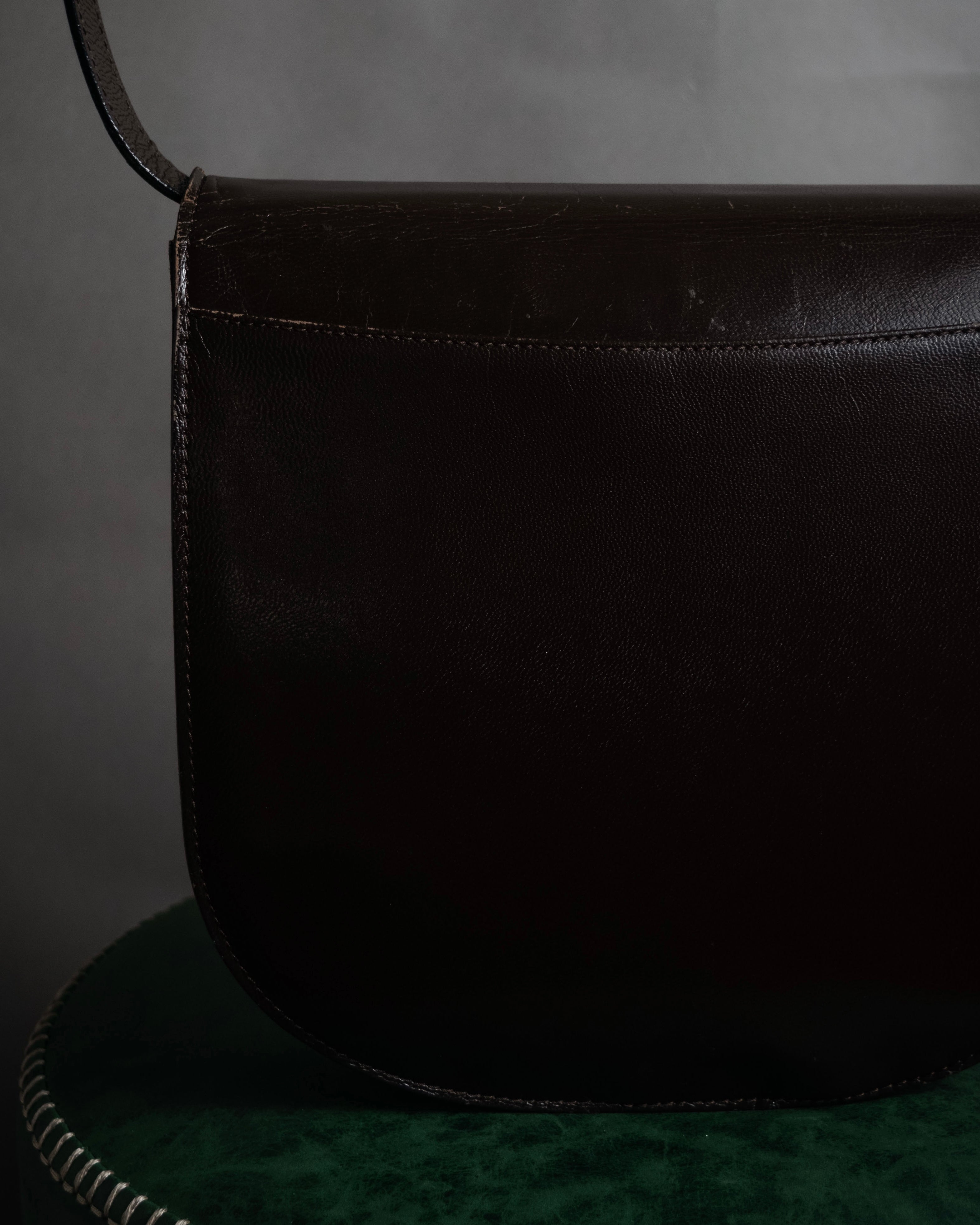 “Yves Saint Laurent” 80’s-90’s Cassandre embossed shoulder bag