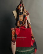 "Salvatore Ferragamo" 2010's Geometric tribal print silk scarf