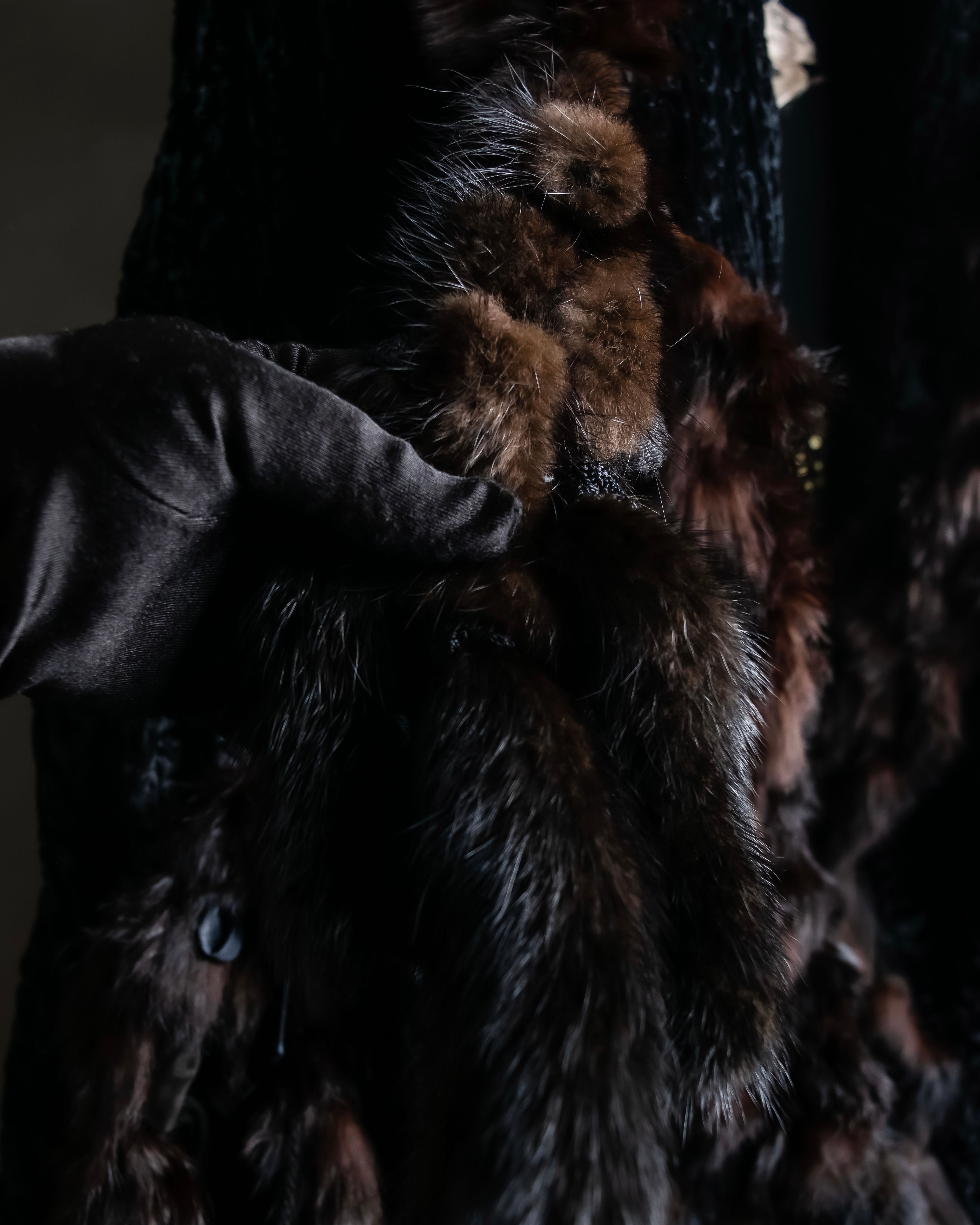 "FENDI" 1970's oversized astrakhan fur coat