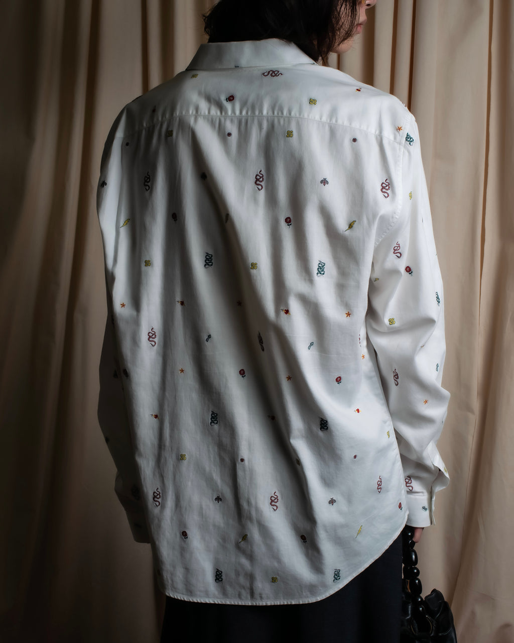 "GUCCI" Michele period iconic motif embroidered shirt