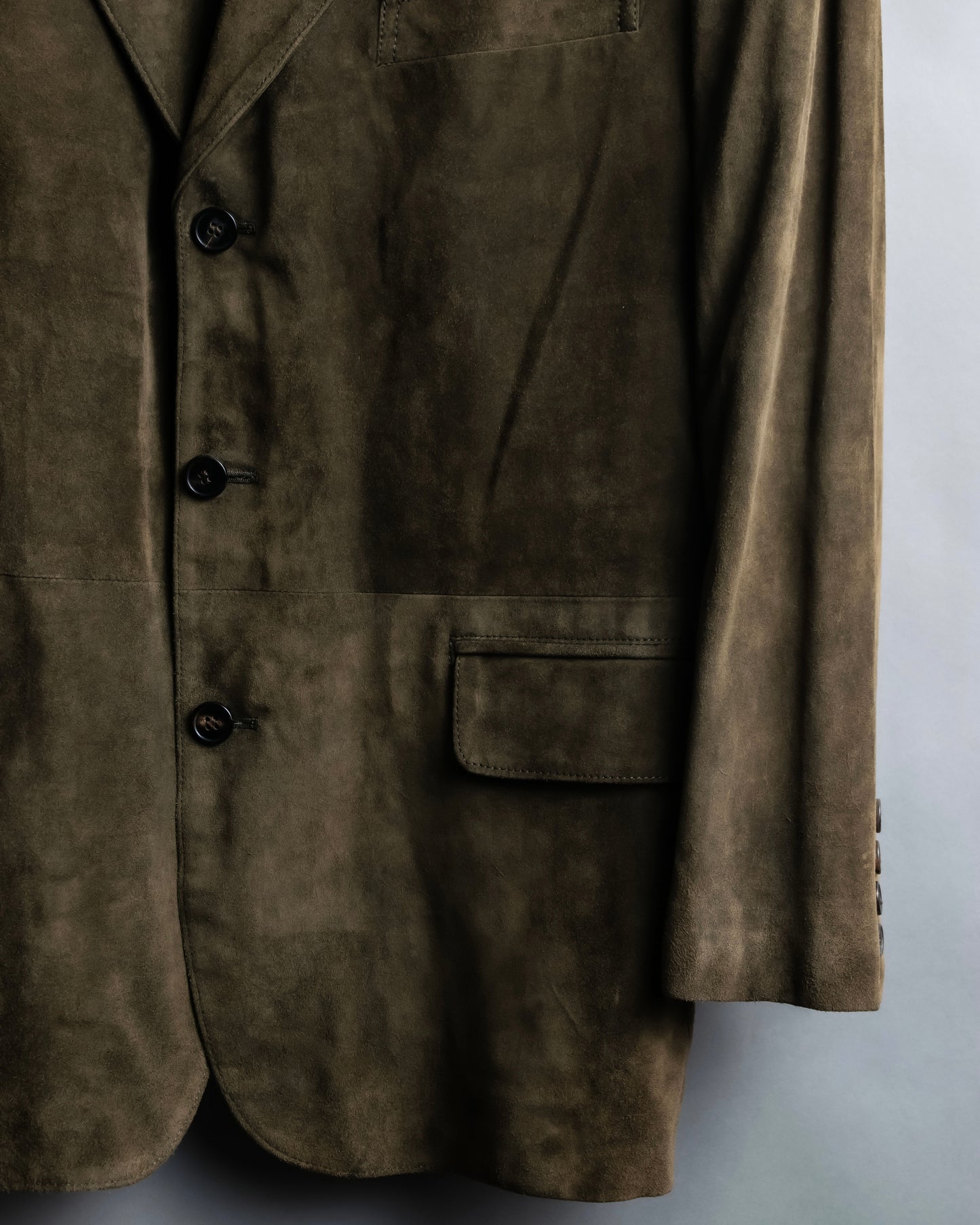 "Christian Dior" Nubuck leather oversized tailored jacket