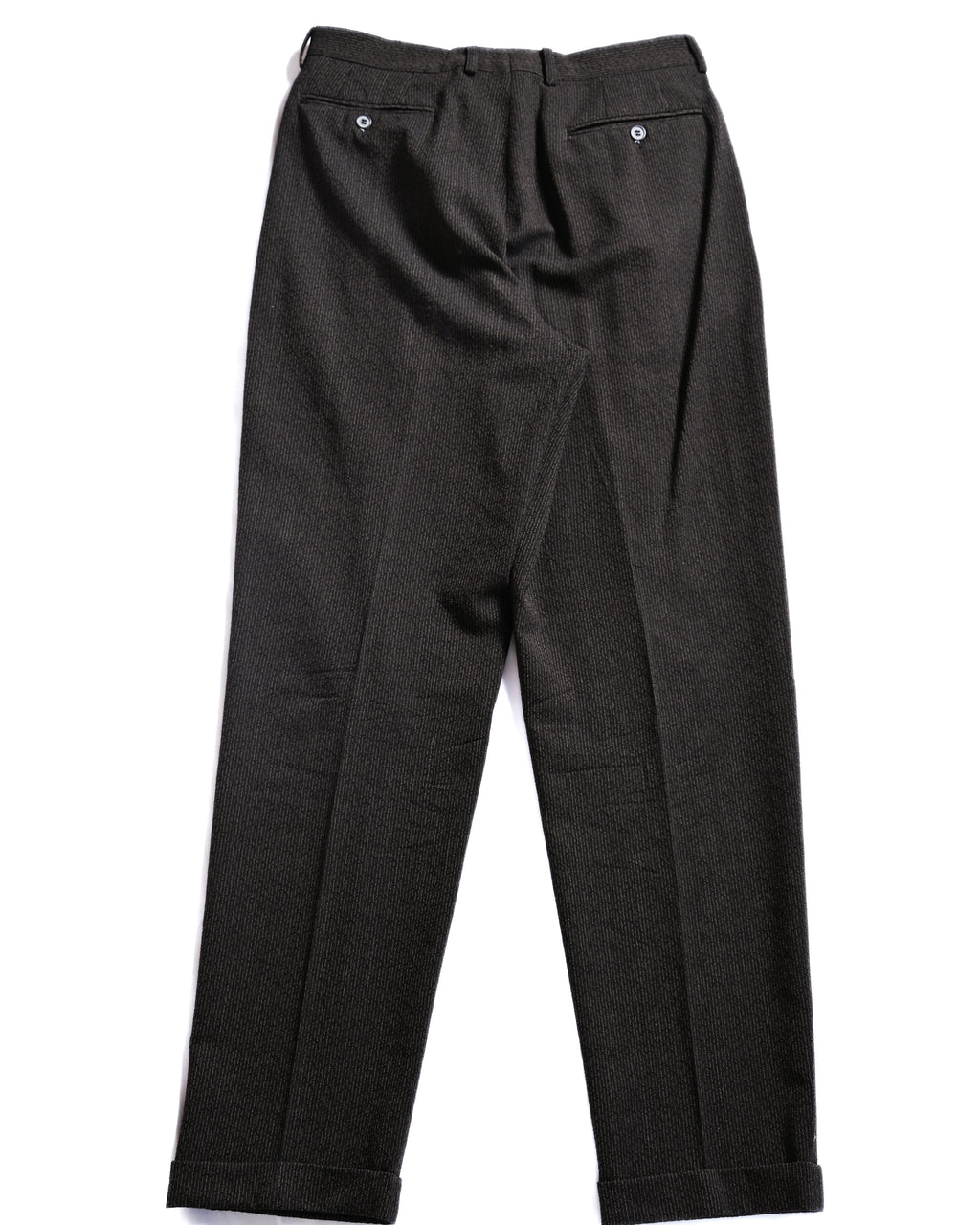 DOLCE & GABBANA/ 2015 Silver Pin Striped Single Breasted Set-up Brown