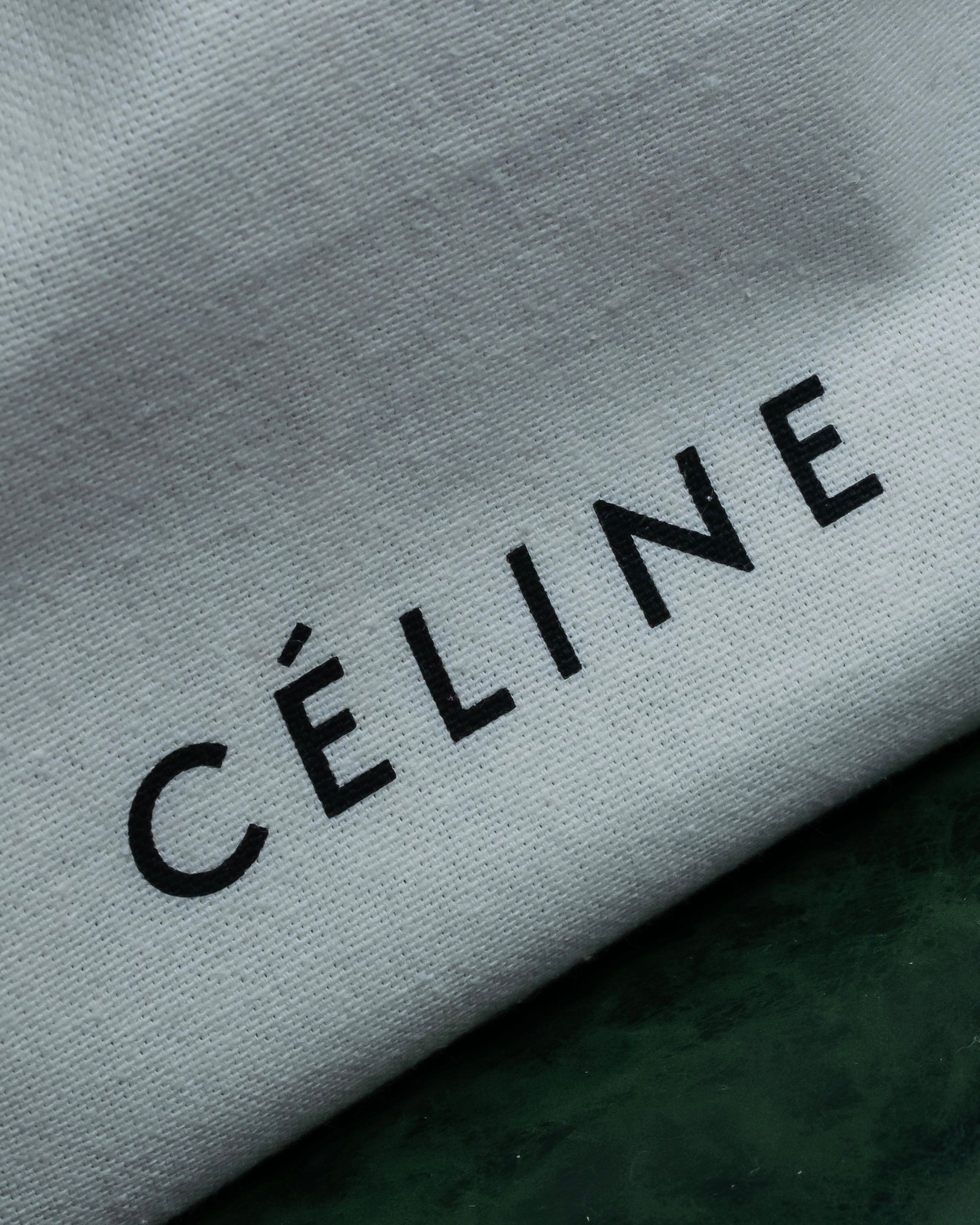 "CELINE" Various studs horizontal leather 2way bag