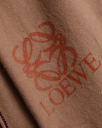 "LOEWE" Anagram logo engraved bicolor leather square bag