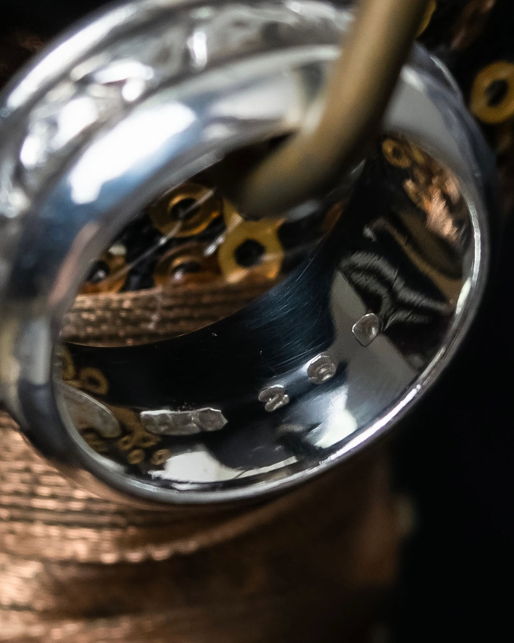 “Georg Jensen” 3 Layered Circle Silver Ring