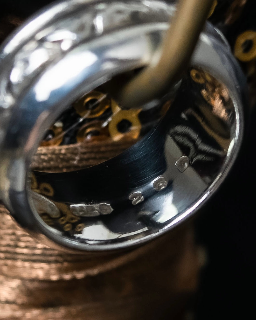 “Georg Jensen” 3 Layered Circle Silver Ring