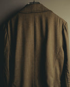 –SPECIAL– "Hermès" 70's-80's Equestrian wool tailored jacket
