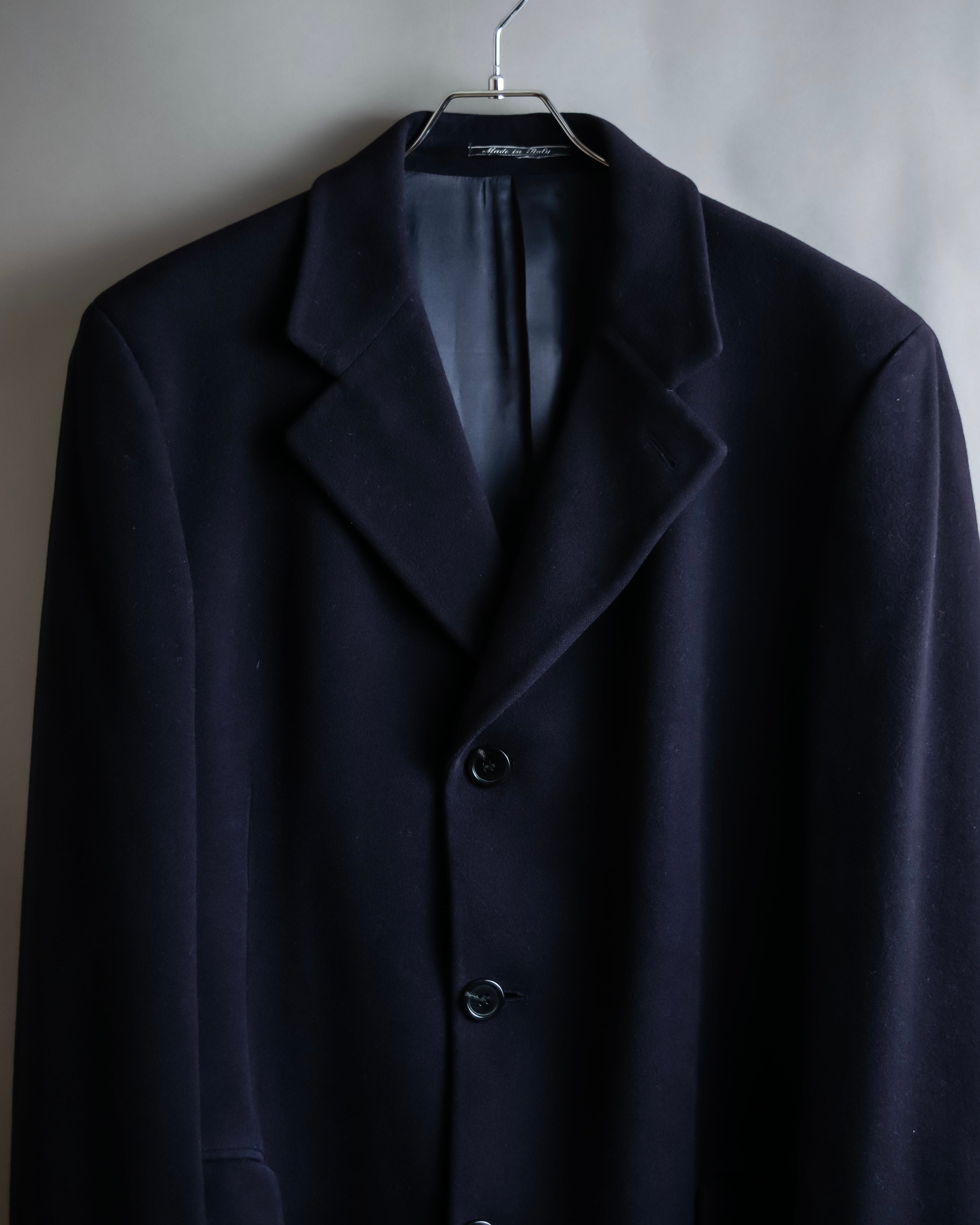 "FENDI" 100% wool oversized maxi length chester coat