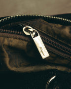 “Salvatore Ferragamo” 00’s-10’s Gancini pebbled leather handbag