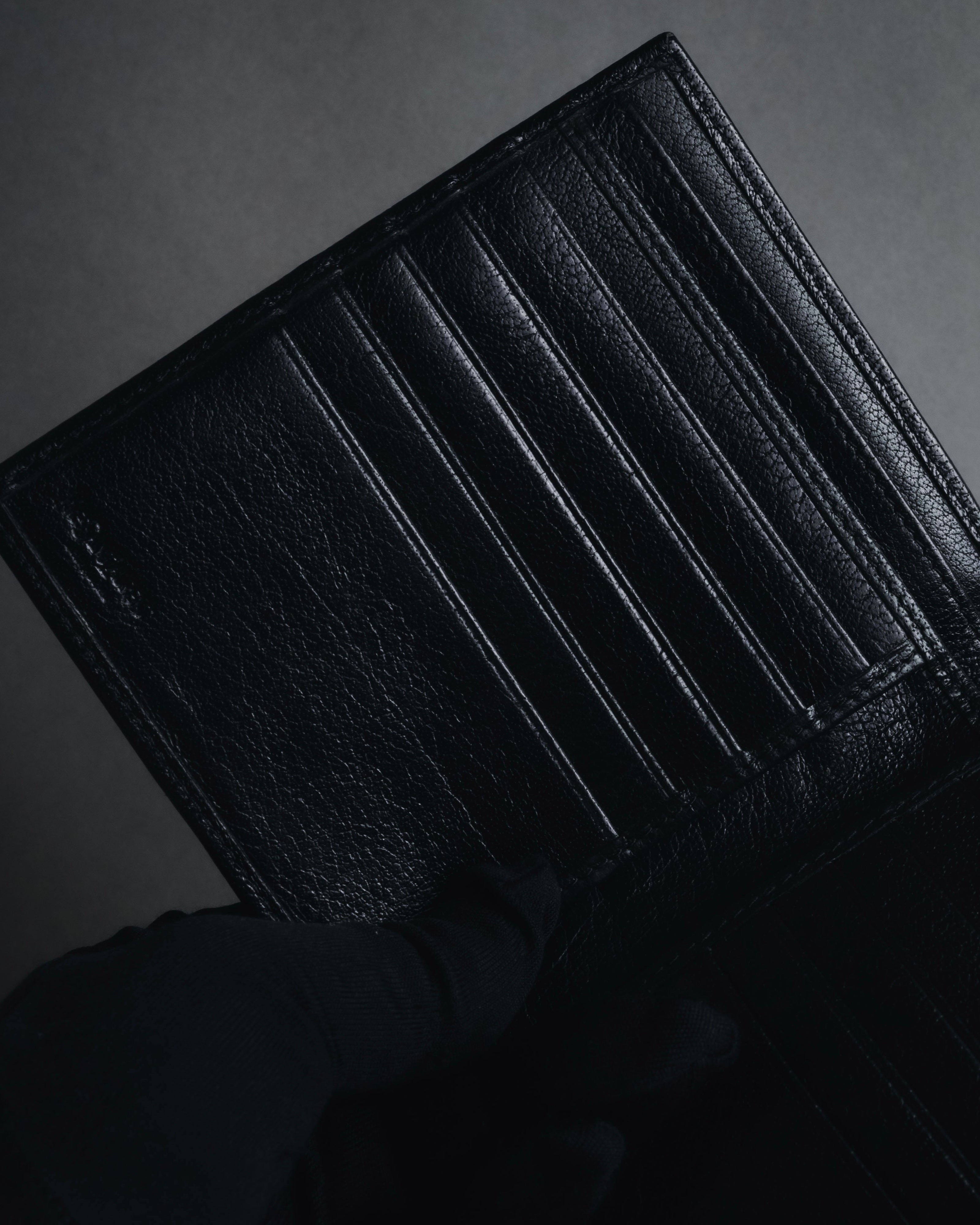 "YVES SAINT LAURENT" Stud-embellished monogram bi-fold wallet