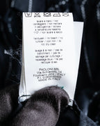 "MSGM" Frill design logo pinstripe pattern shirt