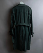 "PRADA" Stitching design suede belted coat