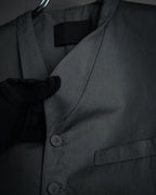 “PRADA” 2012SS poplin minimalist tailored gilet