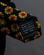 "GIANNI VERSACE" Sunflower medusa pattern necktie