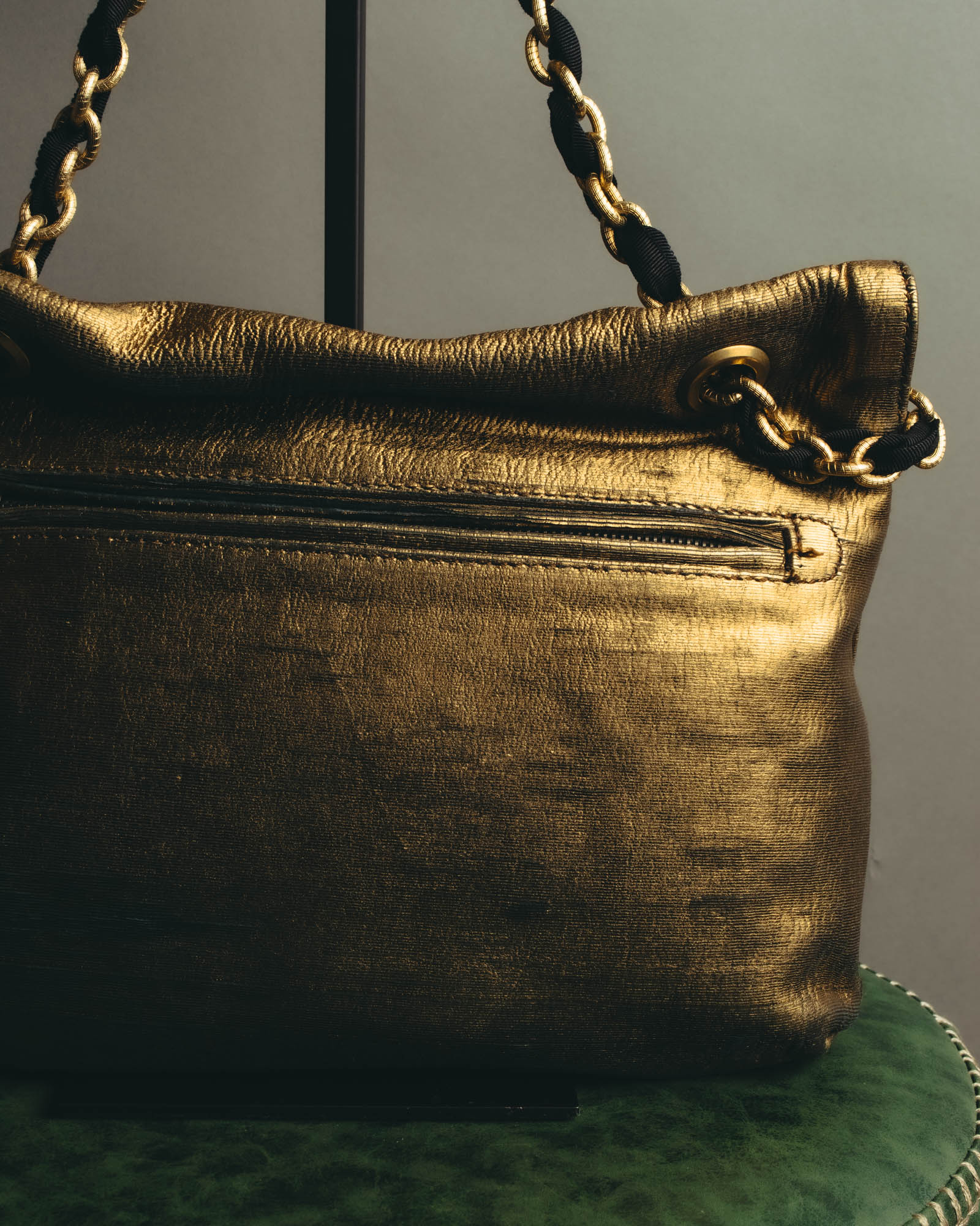“LANVIN” 2008-2015 Metallic Happy shoulder bag