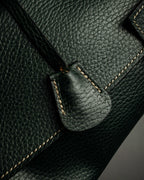 "E. MARINELLA Sottobraccio" Slide closure design 2way leather bag