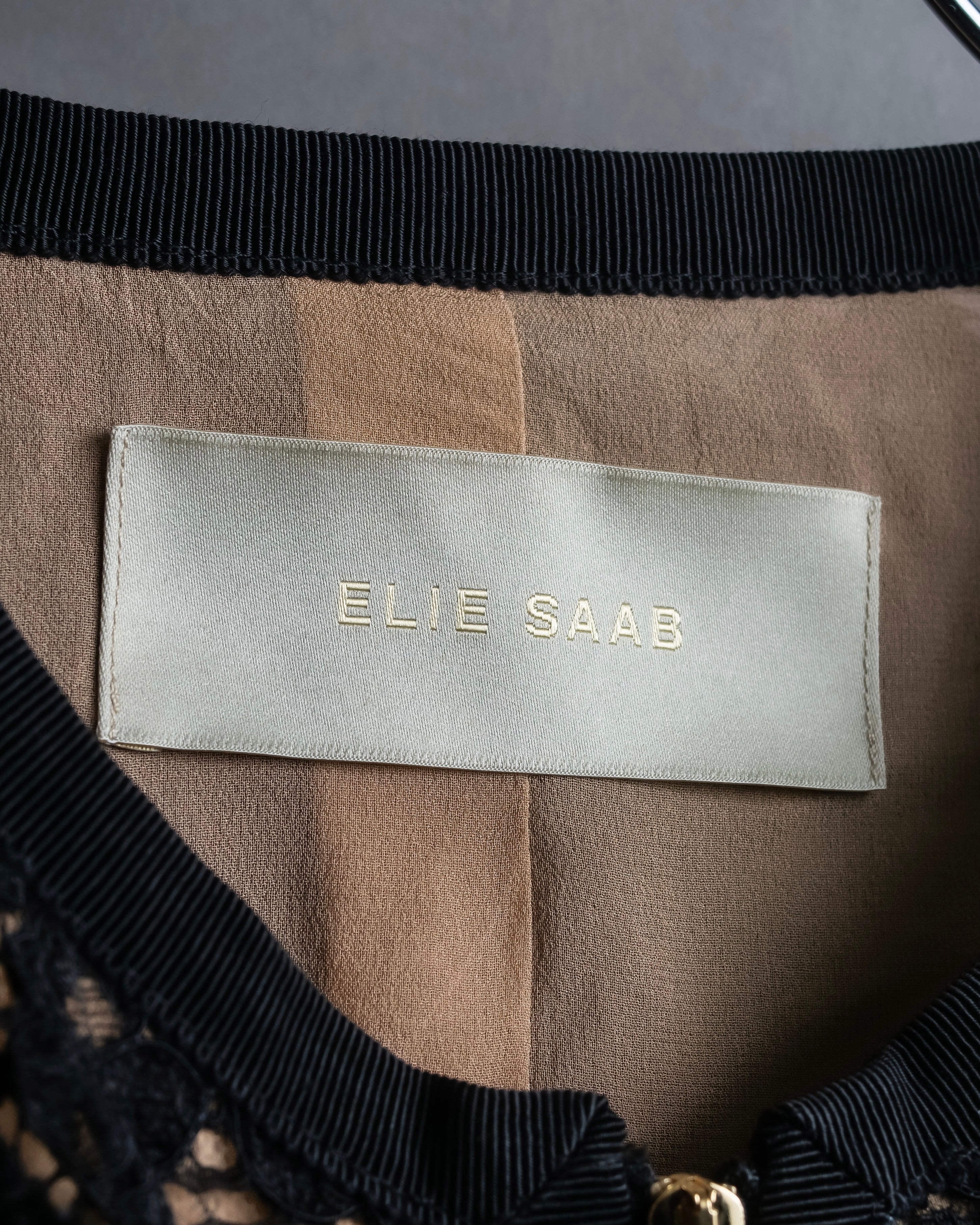Reserved "Elie Saab" Gold stud detail tweed jacket