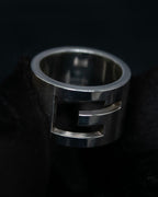 “GUCCI” G logo silver 925 ring