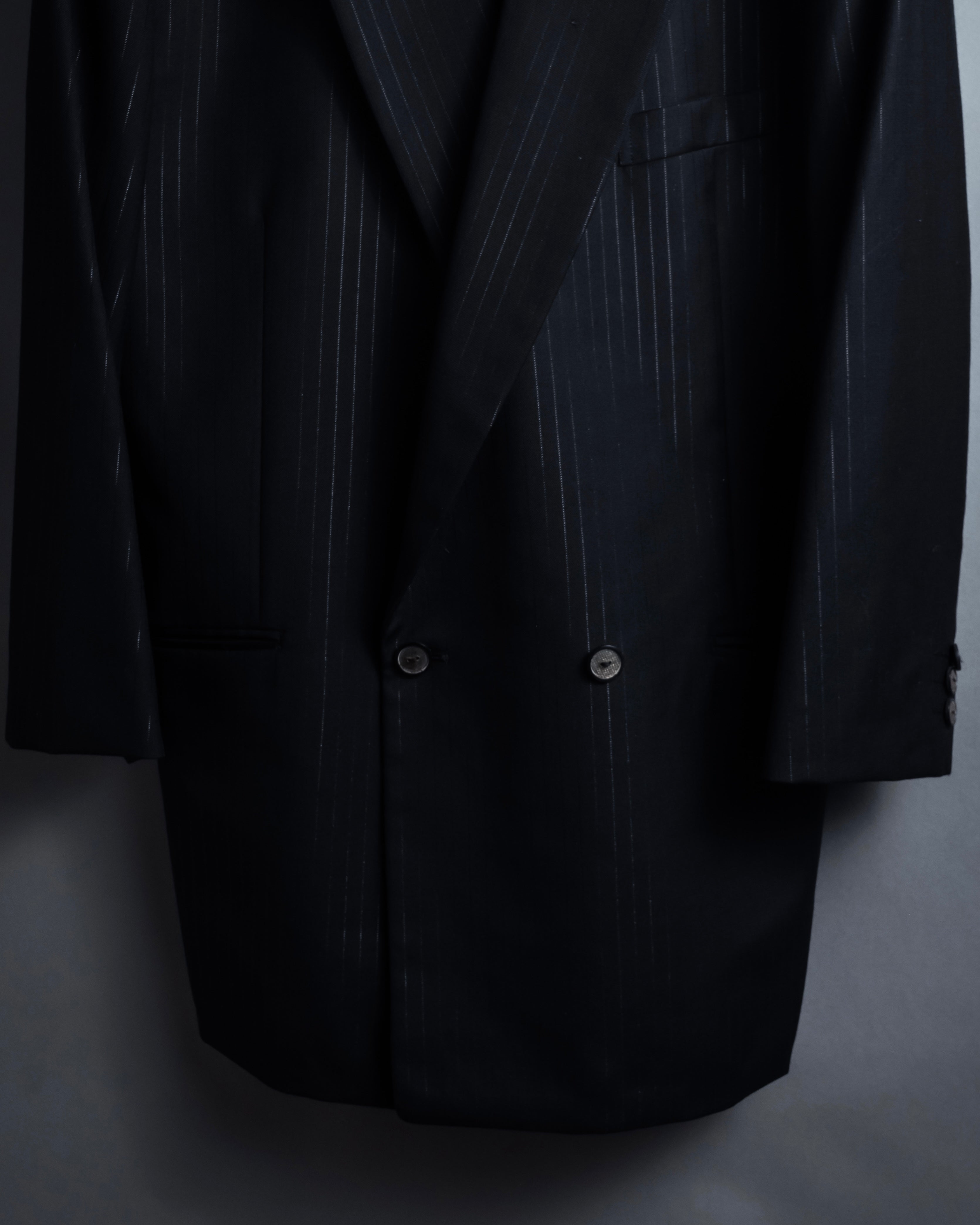 "BALENCIAGA" Chalk stripe pattern long silhouette set up