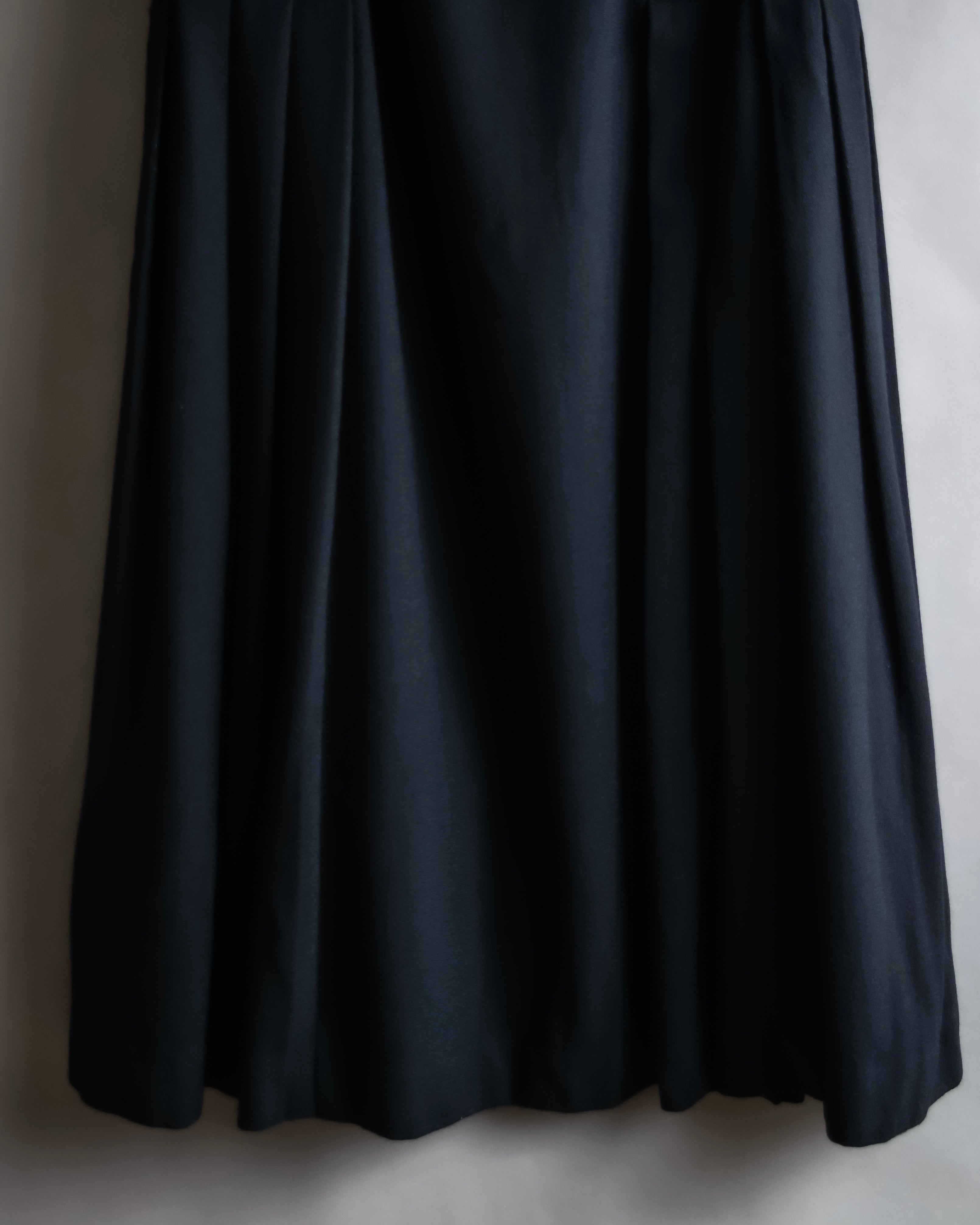 "Christian Dior" Wool draped pleated flared skirt