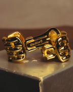 "Christian Dior" 80's-90's Gold chain clip-on earrings