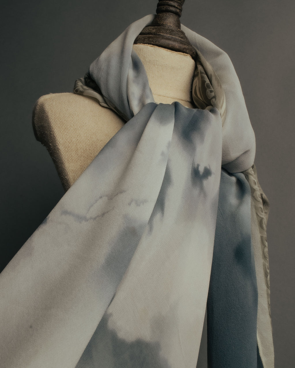“Christian Dior” 90’s-00’s Sky motif silk scarf