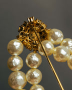 “Christian Dior” 70’s-80’s Boutique pearl rhinestone brooch