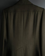 -SPECIAL- "HERMES" 90's Military-inspired zip design tailored jacket