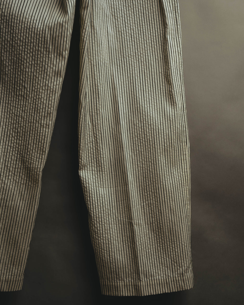 -SPECIAL- “Christian Dior” 20’s silk cotton striped straight trousers