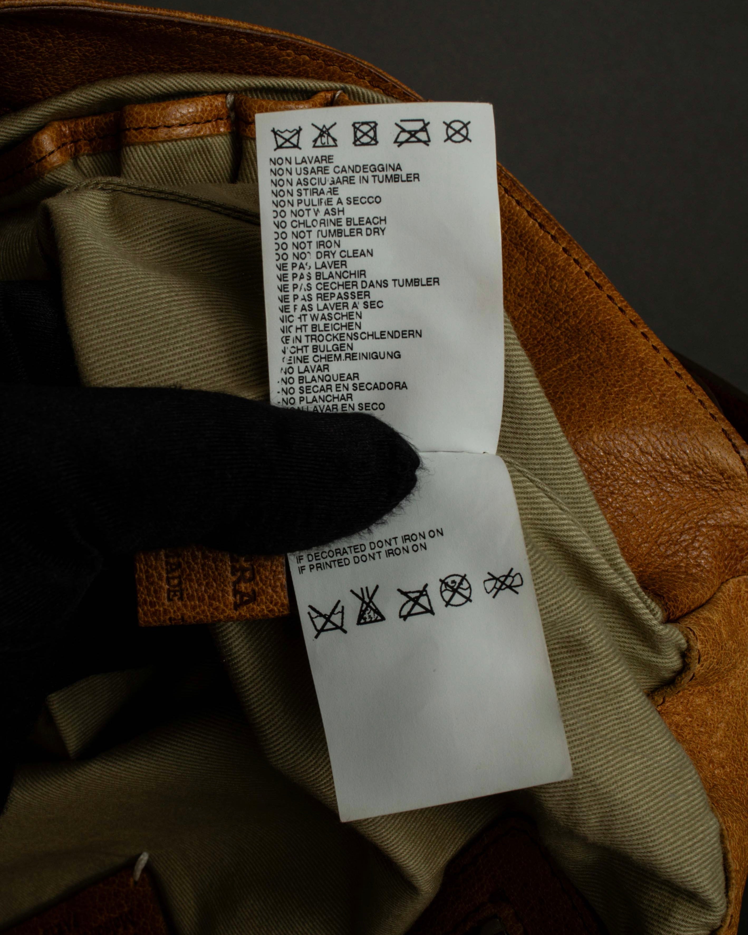 "MAISON MARGIELA" 12SS over flap design leather shoulder bag