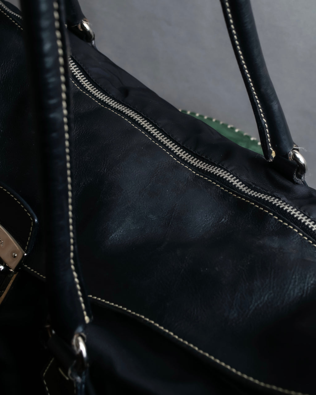 "PRADA" Nylon leather combination one shoulder bag