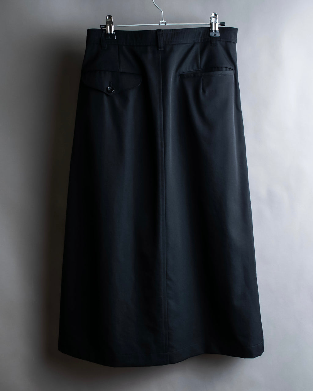 "COMME des GARCONS" Wool gabardine flare maxi length skirt