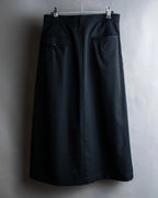 "COMME des GARCONS" Wool gabardine flare maxi length skirt