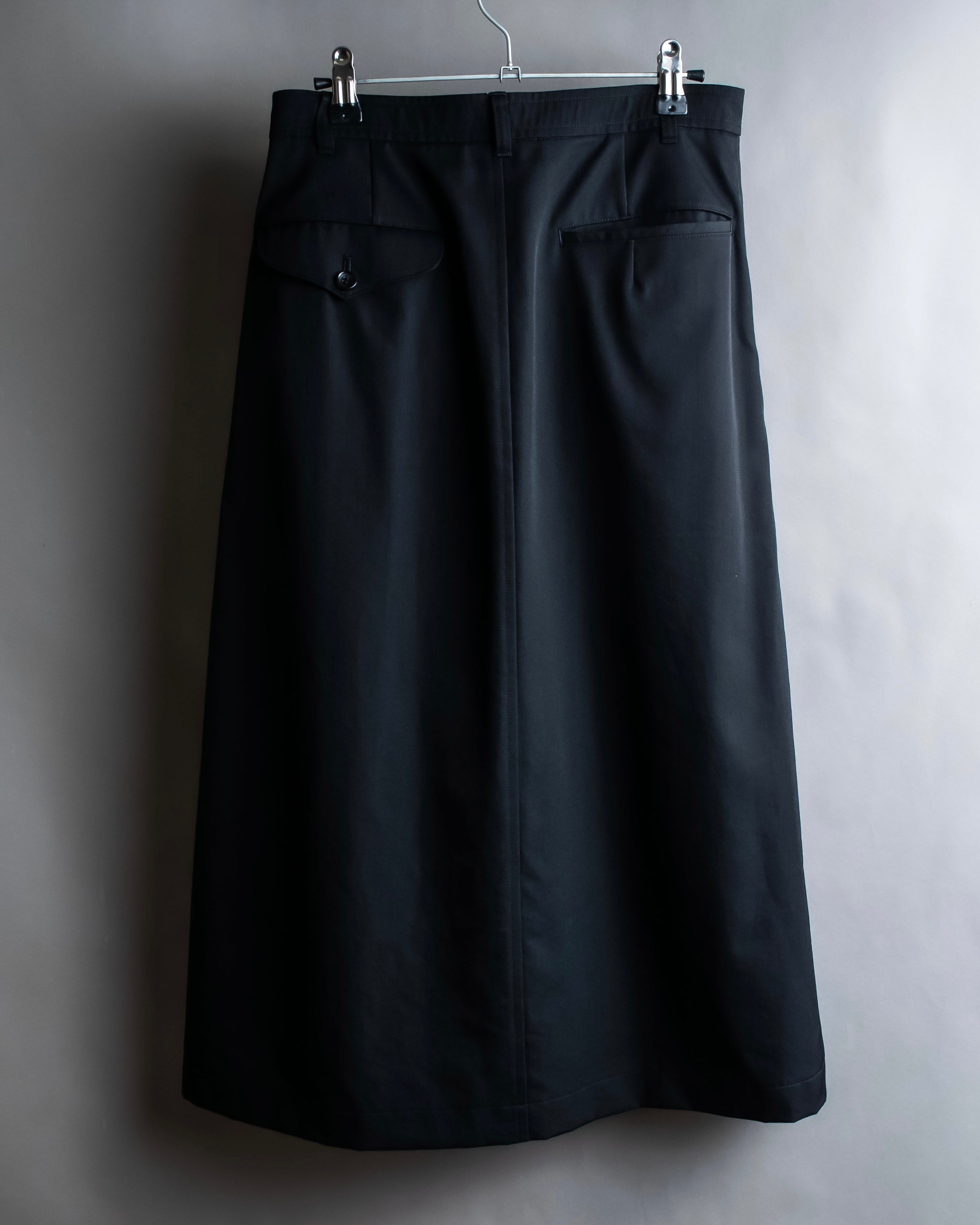 "COMME des GARCONS COMME des GARCONS" Wool gabardine flare maxi length skirt
