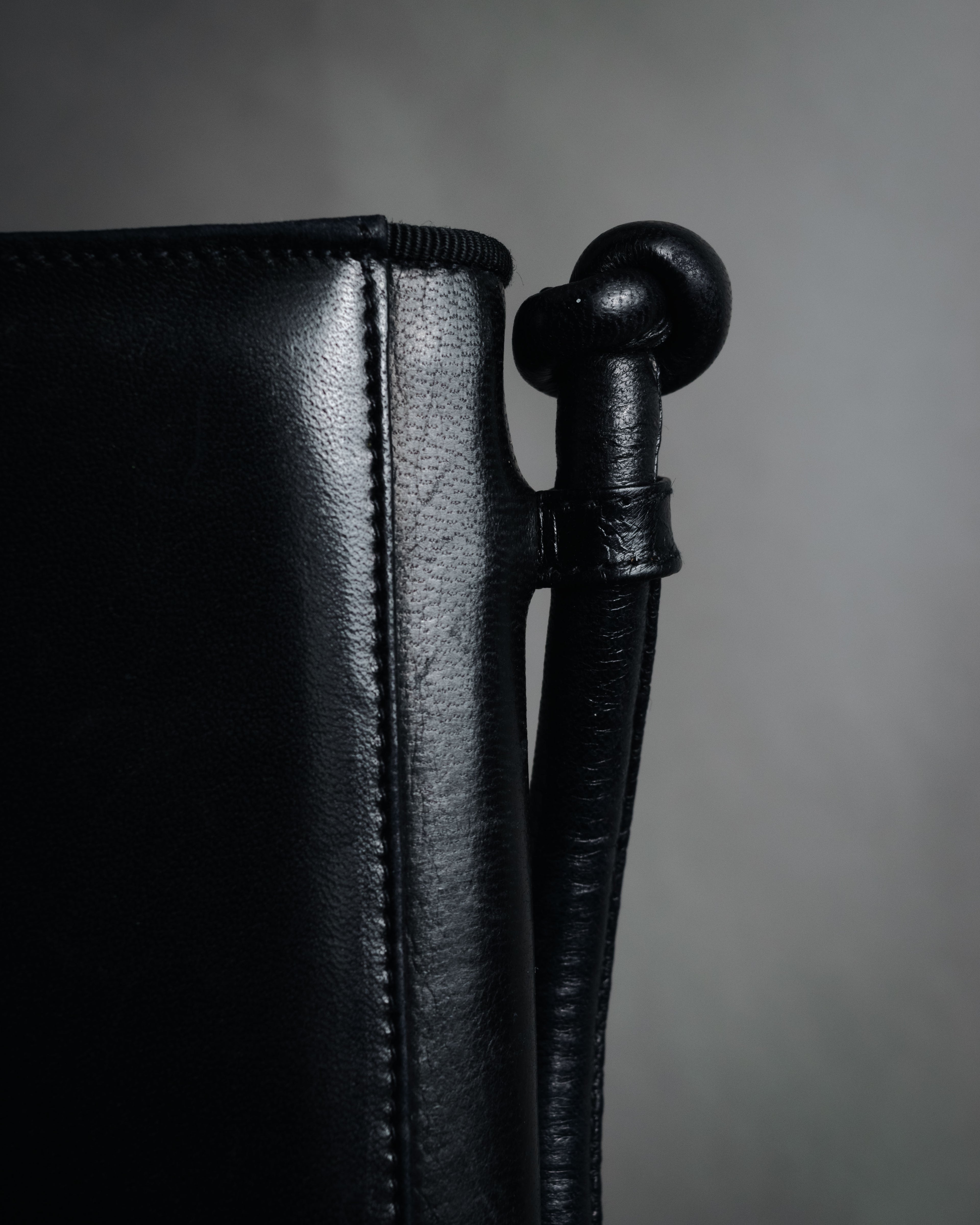 "Salvatore Ferragamo" 90’s-00’s Archive shoe motif embossed leather mini bag