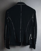 "Donna Karan" Contrast piped tailored jacket