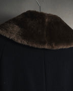 -SPECIAL- "Max Mara"
90’s Detachable fur collar virgin wool long coat