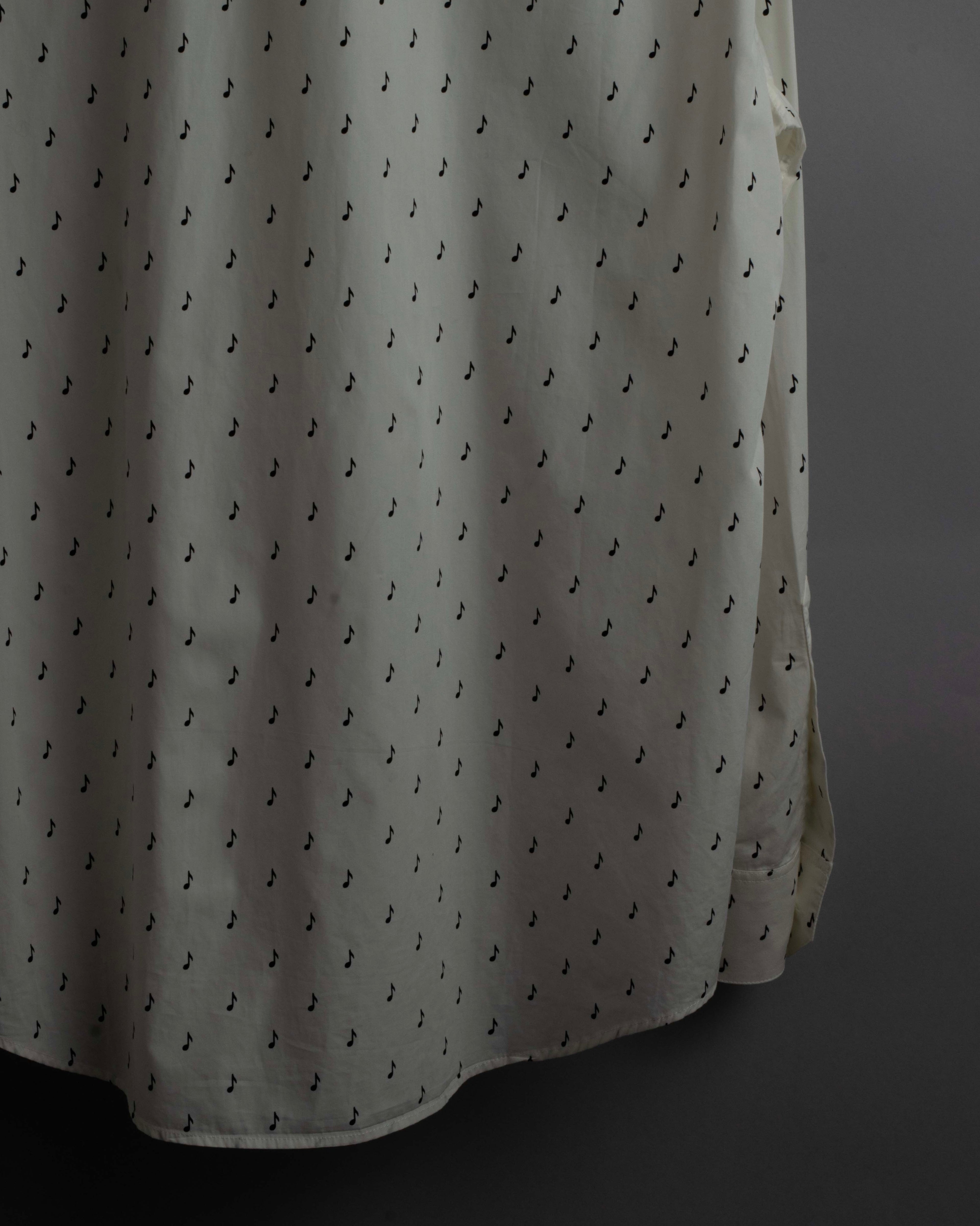 "CELINE" Musical note motif cotton shirt