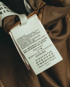 –SPECIAL– “Maison Martin Margiela” 2012AW Leather trench coat with Line 4 printed lining