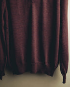 "GUCCI" 90's-00's Deep burgundy v-neck knit sweater