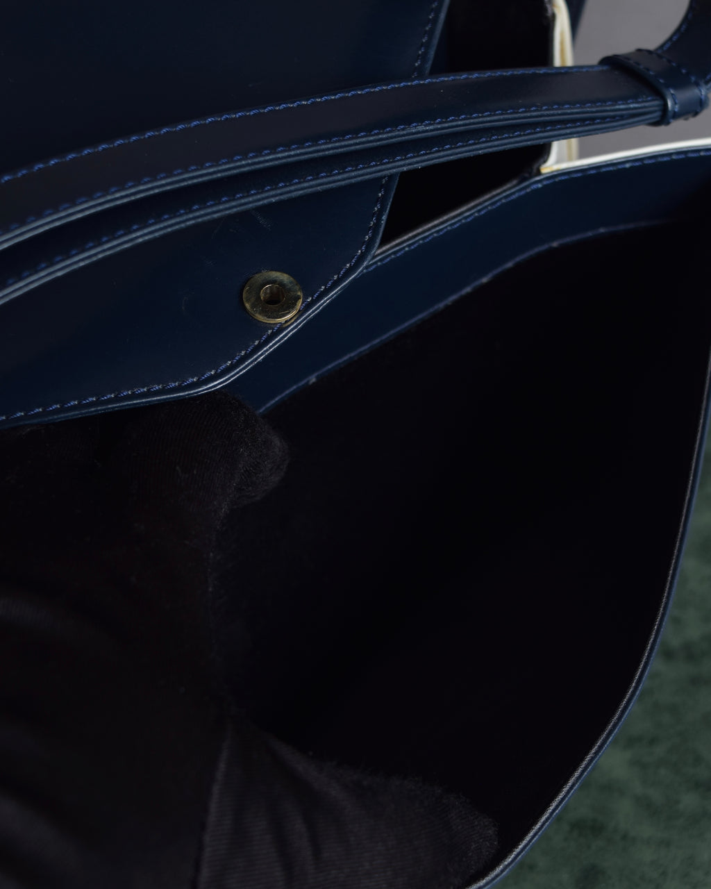 "LOEWE" Anagram logo engraved bicolor leather square bag