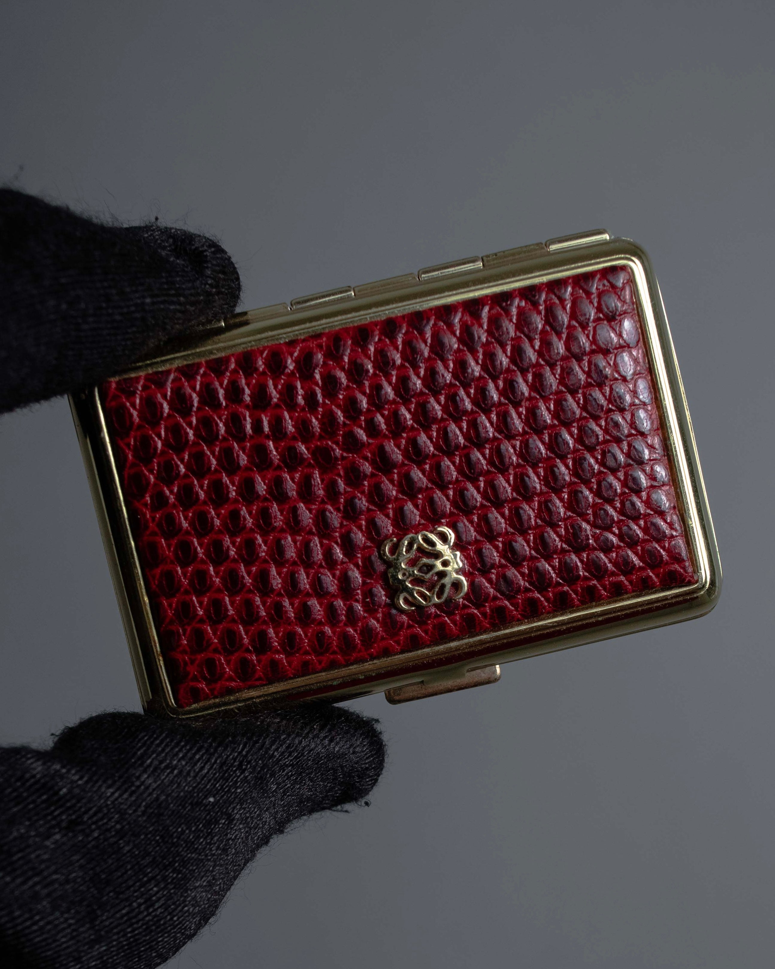 "LOEWE" Anagram logo design antique style accessory case