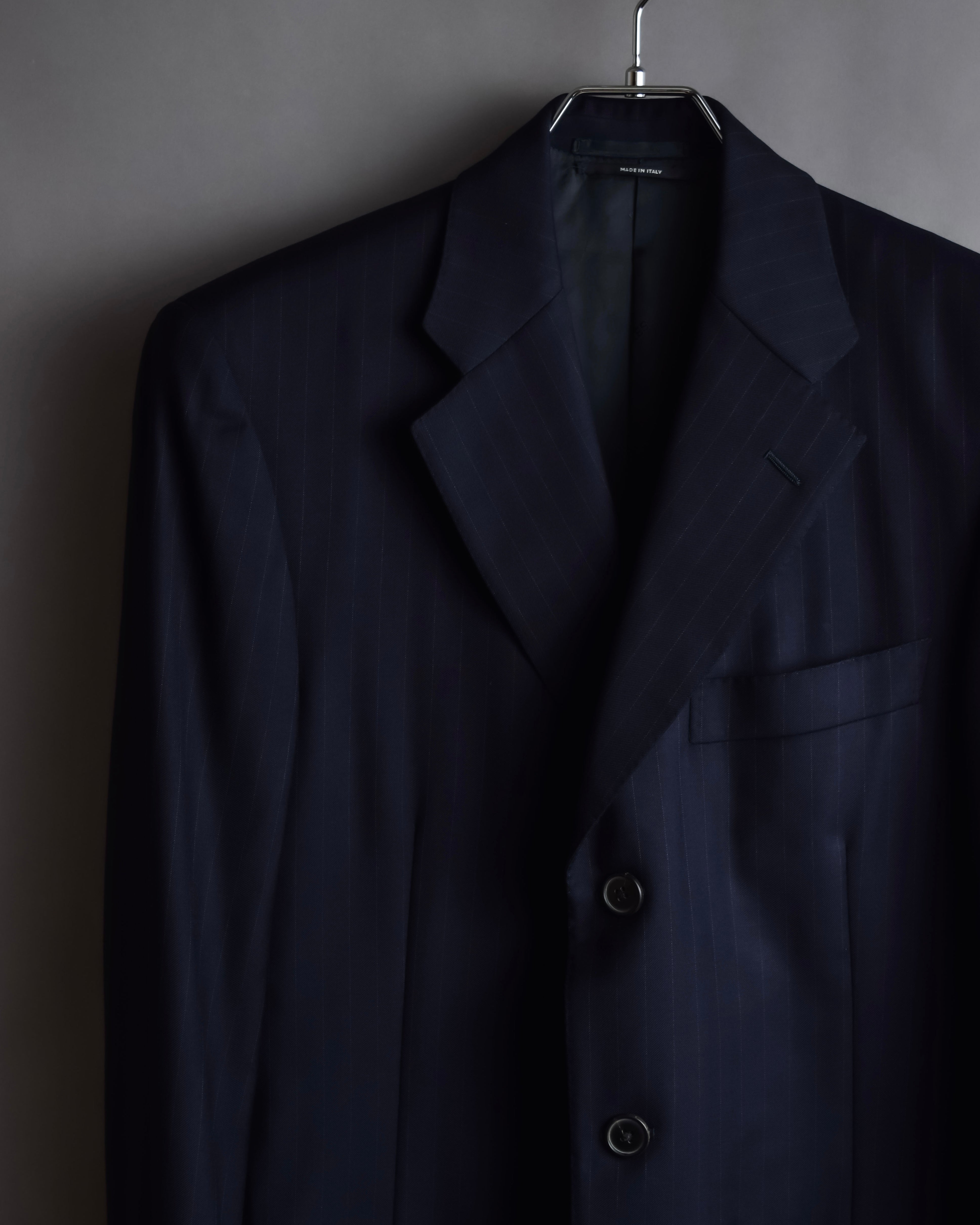 ★HERMES★テーラード ジャケット★ストライプ★麻★ウール★France製★ HERMES