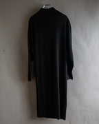 "LANVIN" Asymmetrical shoulder button design long dress